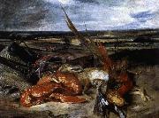 Eugene Delacroix Still-Life with Lobster Sweden oil painting reproduction